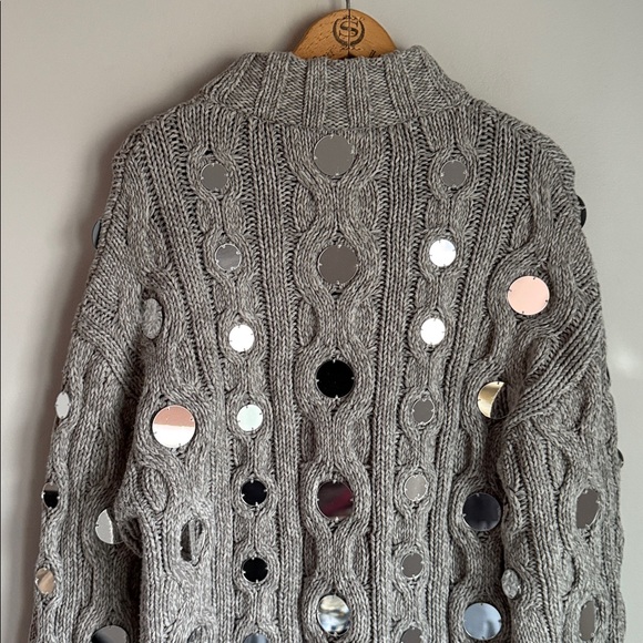 STAUD Beehive Cotton Cable-Knit Sweater Small - Picture 10 of 13